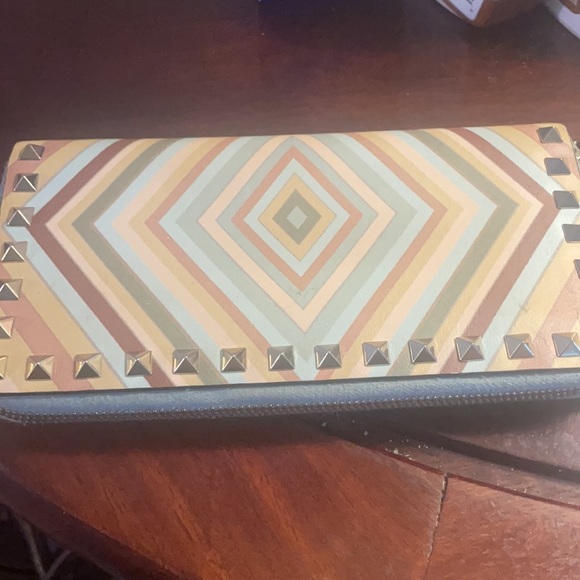 Valentino multi colored zippy Wallet - Picture 3 of 12